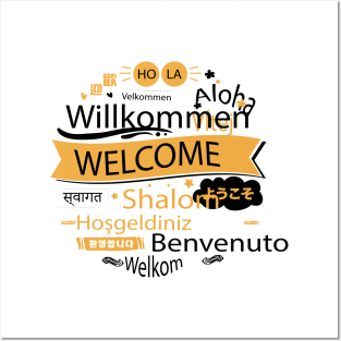 Welcome In Different Language Posters and Art